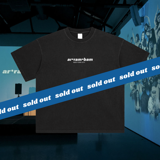 ar•ram•bam signature drop shirt - black // SOLD OUT